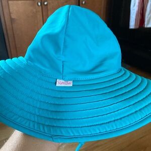 Ruffle Butts Teal Blue Swim Hat